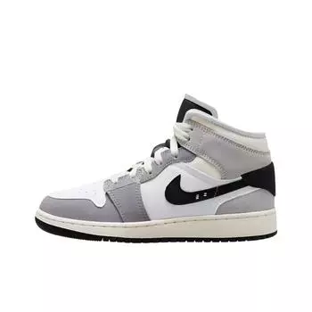 кроссовки Jordan 1 Mid SE Craft White Cement Grey Black DZ4136-002