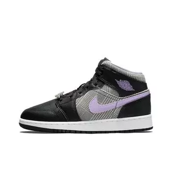 кроссовки Jordan 1 Mid SE Houndstooth (GS) DC7226-015