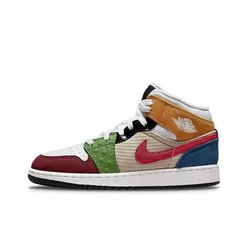 кроссовки Jordan 1 Mid SE Multi-Materia Messy Room (GS) DR6957-100