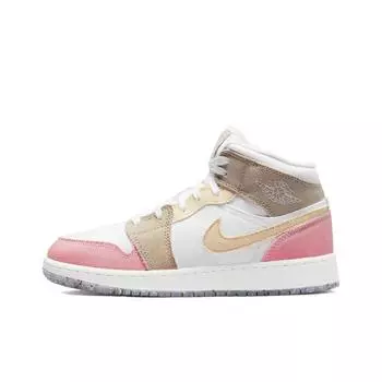 кроссовки Jordan 1 Mid SE Pastel Vivid Green Grind (GS) DJ0338-100
