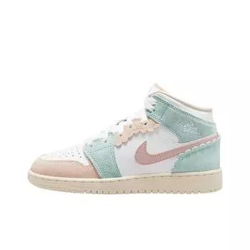 кроссовки Jordan 1 Mid SE Pink Oxford (GS) DZ5361-100