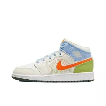 кроссовки Jordan 1 Mid SE Stitch (TD) DX2462-100