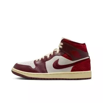 кроссовки Jordan 1 Mid SE Tiki Leaf Team Red (W) DZ2820-601