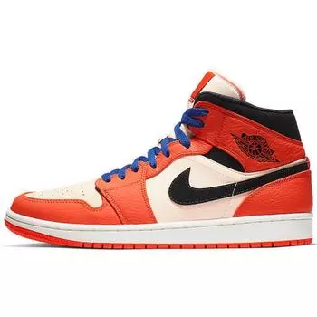 Кроссовки Jordan 1 Mid Team Orange Black(852542-800) 47.5