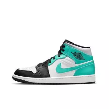 кроссовки Jordan 1 Mid Tropical Twist Igloo island green 554724-132