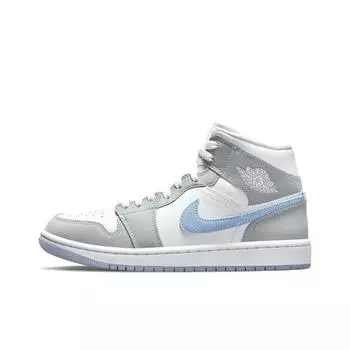 кроссовки Jordan 1 Mid Wolf Grey Aluminum (Women s) BQ6472-105