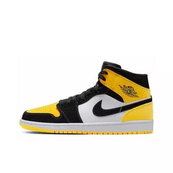 кроссовки Jordan 1 Mid Yellow Toe Black 852542-071