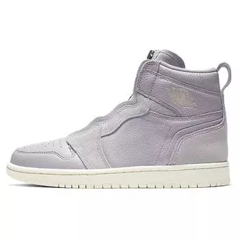 Кроссовки Jordan 1 Retro с высокой молнией Атмосфера Серые (Женский) Женские кроссовки Desert-Sand-Pale-Ivory AQ3742-002