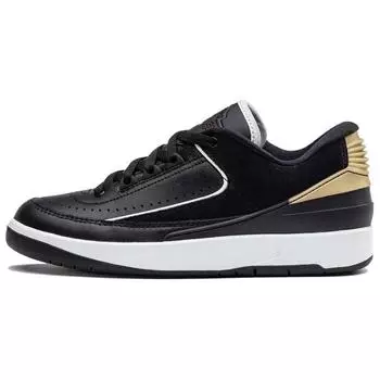 Кроссовки Jordan 2 Retro Low Черный/Металлический золотой (Женский)(DX4401-001) 36.5