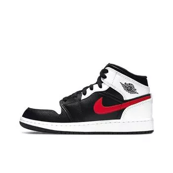кроссовки Jordan Air Jordan 1 Mid Chile Red (GS) Black/White 554725-075