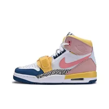 кроссовки Jordan Legacy 312 White Coral Pink French Blue (GS) FD9909-161