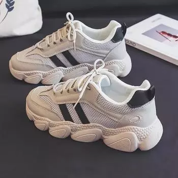 Кроссовки Korean Dad 2024: Женская универсальная весенняя повседневная спортивная обувь Size 40