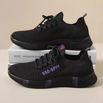 Кроссовки летние нескользящие с мягкой подошвой повседневные туфли удобные дышащие тканевые туфли женские новые легкие кроссовки для мам 35