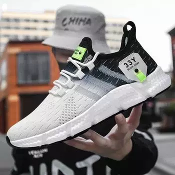 Кроссовки Летняя обувь Кроссовки Летающие плетеные дышащие кроссовки Легкая сетка Мужская и женская повседневная обувь Мужская и женская 36