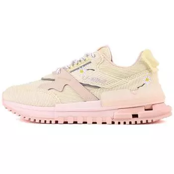 Кроссовки Li Ning 001 Artisan Fabric Synthetic Leather Shock Absorbing Non-Slip Wear-Stick с низким верхом для бега Женские кроссовки Cherry-Blossom-Pink AGCR122-2 39