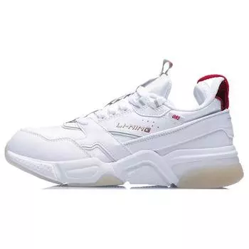 Кроссовки Li Ning 001 Daily Progress Journey Cny прочные дышащие низкие женские кроссовки белые красные AGCR028-2 36