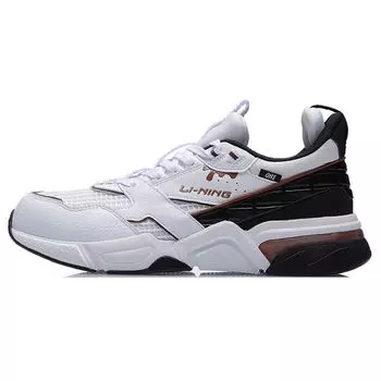 Кроссовки Li Ning 001 с нескользящей подошвой, износостойкие, унисекс, белые, черные AGCR023-4 46