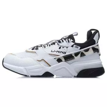 Кроссовки Li Ning 001 с низким верхом, амортизирующие, нескользящие, износостойкие, женские, белые, черные AGCR032-4 35