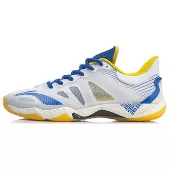 Кроссовки Li Ning 4-го поколения из ткани TPU с амортизацией, противоскользящие, износостойкие, легкие, дышащие, с низким верхом, для бадминтона, мужские, голубые, AYAR001-2 39