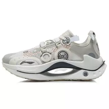Кроссовки Li Ning Absolute Shadow CRC из синтетической кожи, износостойкие, дышащие, с низким верхом, мужские кроссовки, облачно-серые, ARYR007-11 45