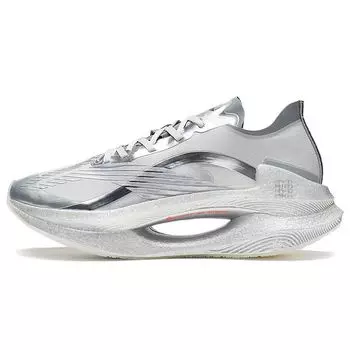 Кроссовки Li Ning Absolute Shadow Fabric Shock Absorbing Non-Slip Reathable Low Top для бега, мужские кроссовки Silver ARRS001-7 46