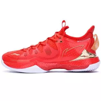 Кроссовки Li Ning Battle Axe 3 с защитой от скручивания, амортизацией, нескользящие, дышащие, с поддержкой, с низким верхом, унисекс, кроссовки AYAS024-4 42
