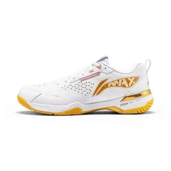 Кроссовки Li Ning Blade Max Rubber Comfortable Universal Shock Absorbing Wear Resistance Low Top для бадминтона Unisex White Orange AYAU003-1 41