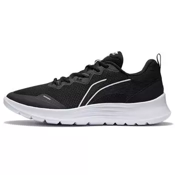 Кроссовки Li Ning Casual Fabric Shock Absorbing Non Slip Wear Resistance Airproof Lightweight Low-Top для бега для мужчин Black White ARSS035-1 45