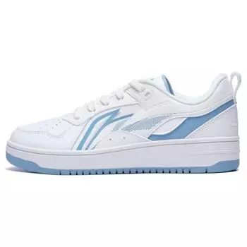 Кроссовки Li Ning Casual Universal, нескользящие, износостойкие, легкие, с низким верхом, для скейтбординга, женские, белые, синие, AGCT342-2 36