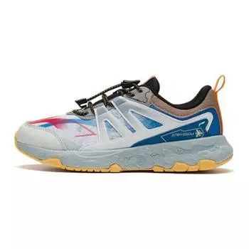Кроссовки Li Ning Comfortable Mesh Non-Slip Shock Absorbing Wear-Stick с низким верхом для бега Детские кроссовки Blue YKFS070-1 35
