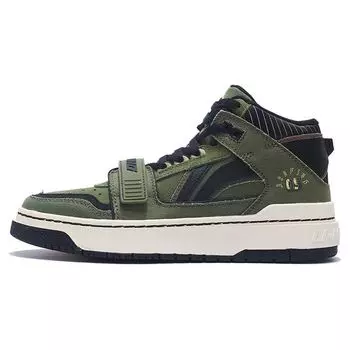 Кроссовки Li Ning Dream Chasing Themed Show Rookie, удобные повседневные кроссовки для баскетбола в стиле ретро, мужские кроссовки, зеленые, черные, ABCS055-5 41