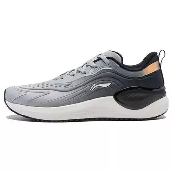Кроссовки Li Ning Easy Adapt Soft с амортизацией, нескользящие, низкие, мужские кроссовки, цвет черный, серый ARST041-2 43
