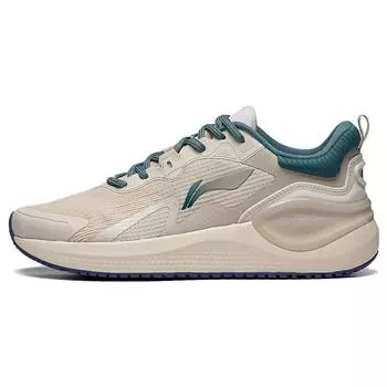 Кроссовки Li Ning Easy Fit Soft Rebound Cool Shock Absorbing с низким верхом, нескользящие, износостойкие, мужские, коричневые, зеленые ARST081-4 42