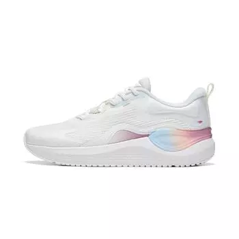 Кроссовки Li Ning Easy Fit Soft Rebound с дышащими нескользящими прочными низкими кроссовками для бега женские кроссовки цвета шампанского и белого ARST070-2 35