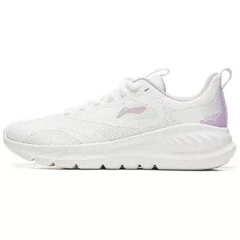 Кроссовки Li Ning Easy Flex Soft Shock Absorbing, износостойкие, дышащие, с отскоком, с низким верхом, женские, белые, фиолетовые, ARSU094-3 39