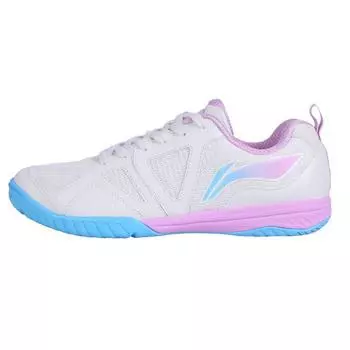 Кроссовки Li Ning Fabric Synthetic Leather с амортизацией, нескользящие, износостойкие, с низким верхом, унисекс, белые, синие, APTT007-1 36