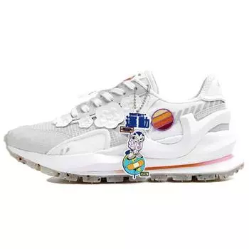 Кроссовки Li Ning Fangyuan Eternal Fabric Casual Shock Absorbing Non-Slip Wear-Stick с низким верхом для бега Мужские кроссовки Серый Белый AGCR259-2 43