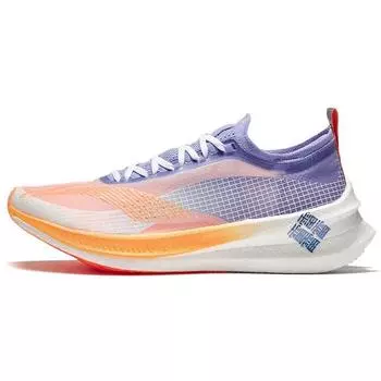 Кроссовки Li Ning Feidian 2.0 Elite Shock Absorbation Non-Slip Durable Low-Top для бега, мужские кроссовки, флуоресцентные, вышитые, синие, фиолетовые, ARMS017-2 39