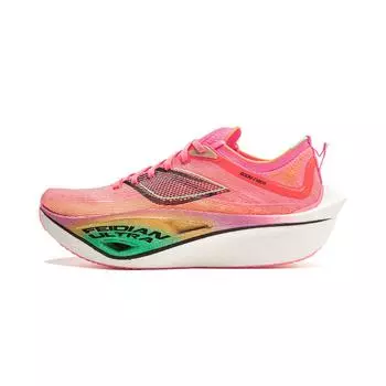Кроссовки Li Ning Feidian 4 Ultra Carbon Plate с технологией амортизации Shock Silk, прочные, с низким верхом, унисекс, кроссовки для бега, розовые, белые, ARMU003-3 37