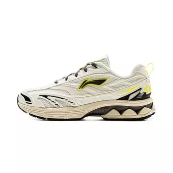 Кроссовки Li Ning Fuyiao 2.0 V2 Classic Retro с нескользящей подошвой и износостойким отскоком, повседневные женские кроссовки бежевого цвета ARXV002-1 35