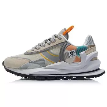 Кроссовки Li Ning из искусственной кожи и замши, удобные, универсальные, амортизирующие, нескользящие, износостойкие, дышащие, с низким верхом AGCR047-8 45