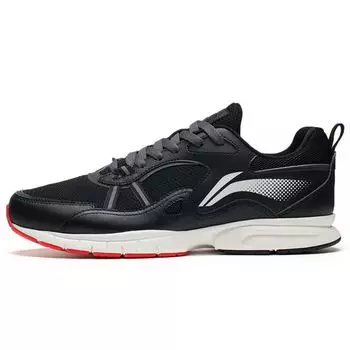 Кроссовки Li-Ning из мягкой ткани, кожи, амортизирующие, нескользящие, износостойкие, дышащие, легкие, с низким верхом, мужские кроссовки ARSS063-1 43
