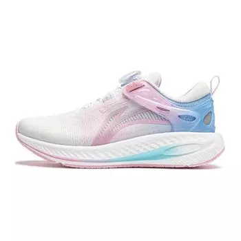 Кроссовки Li Ning Kids Kunpeng 2.0 из ткани, простые, прочные, дышащие, с низким верхом, детские кроссовки, белые, розовые YKFU002-4 35