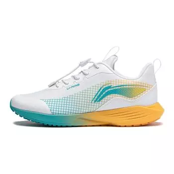 Кроссовки Li Ning Kids с низким верхом, амортизирующие, износостойкие, детские кроссовки белого и желтого цвета YKFS098-7 34