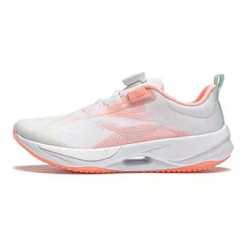 Кроссовки Li Ning Kids Ultra Light 21, удобные, простые, нескользящие, амортизирующие, дышащие, с низким верхом, детские кроссовки, белые, розовые, YKFU034-6 38