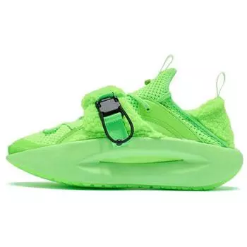 Кроссовки Li Ning Lazy Style для активного отдыха на открытом воздухе, нескользящие, износостойкие, легкие, с низким верхом, женские, флуоресцентно-зеленые AGBR070-4 40