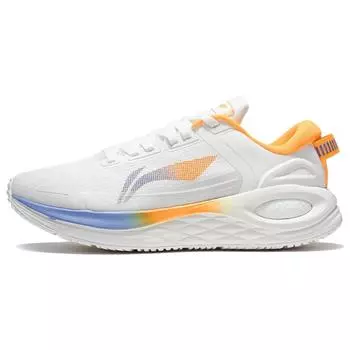 Кроссовки Li Ning Lijun 6 Essential Fabric TPU Shock Absorbing Non-Slip Wear-Stick с низким верхом для бега для мужчин, белые, синие, оранжевые, ARZT011-2 41
