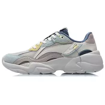 Кроссовки Li Ning Low Top, классические повседневные женские кроссовки, серые, синие, желтые AGCR166-3 35