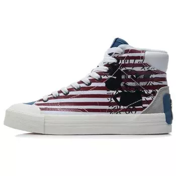 Кроссовки Li Ning Mickey X Keith Haring Side 180° средней комфортности, прочные, нескользящие, легкие, дышащие, с высоким берцем, для скейтбординга, женские кроссовки AECR062-1 35