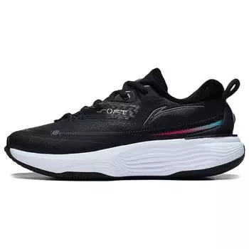 Кроссовки Li Ning мягкие теплые флисовые амортизирующие дышащие низкие женские кроссовки черные AGLT124-1 35